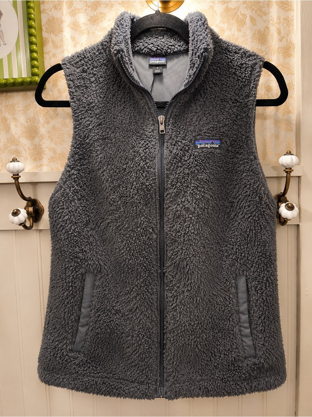 Patagonia Gray Sherpa Fleece Vest